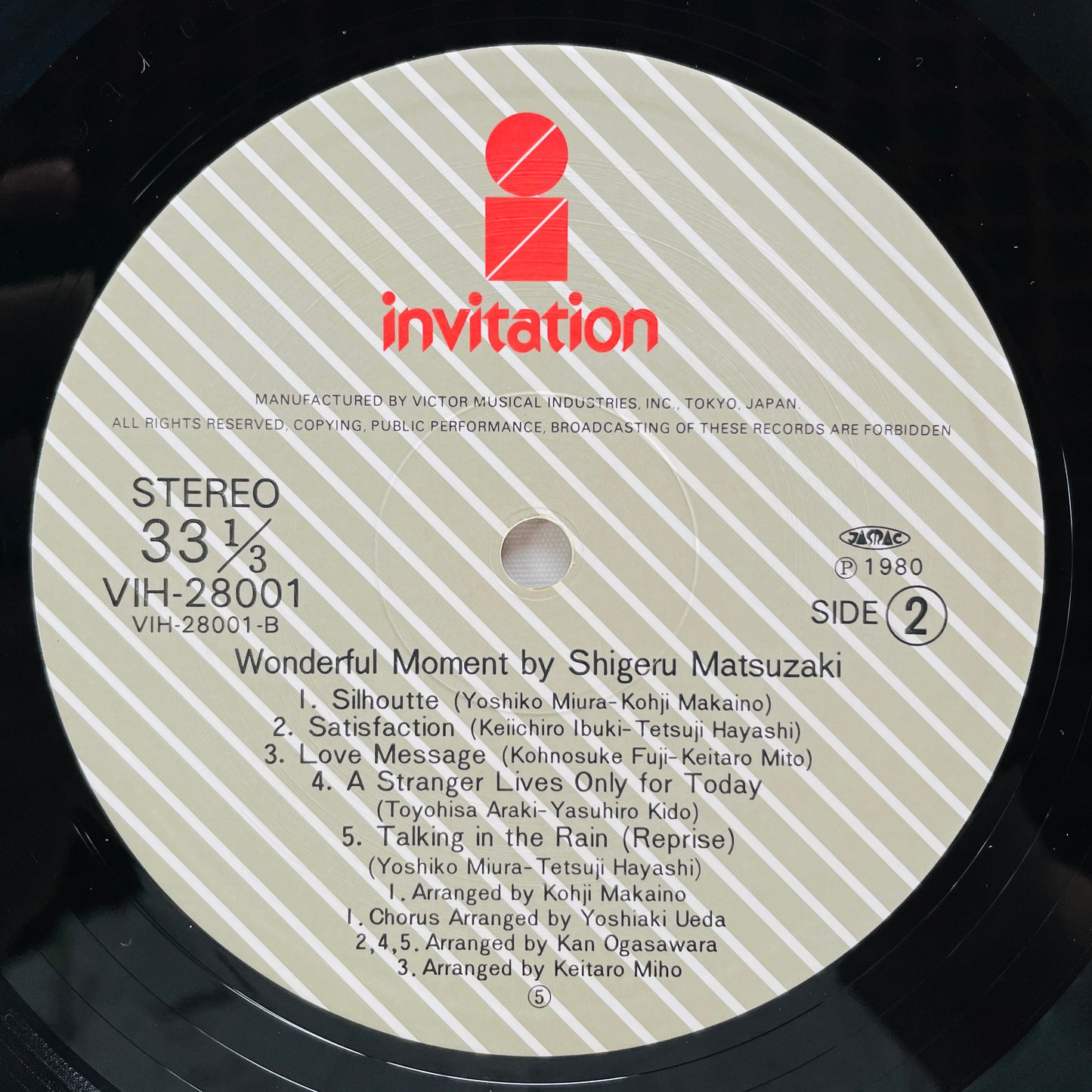 Shigeru Matsuzaki – Wonderful Moment (Original) - Portal Records