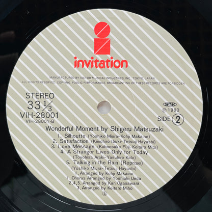 Shigeru Matsuzaki – Wonderful Moment (Original) - Portal Records