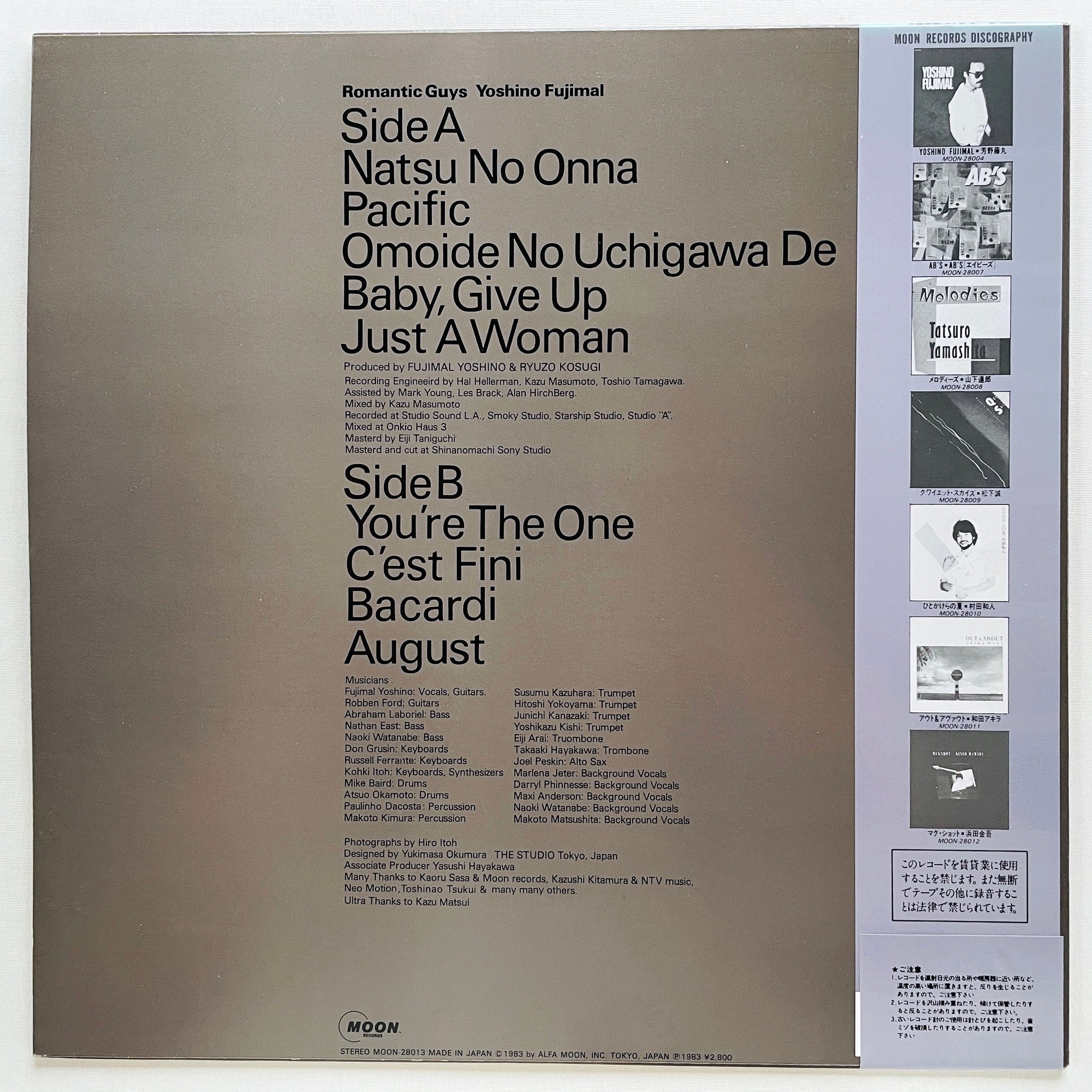Fujimaru Yoshino – Romantic Guys (Original) - Portal Records