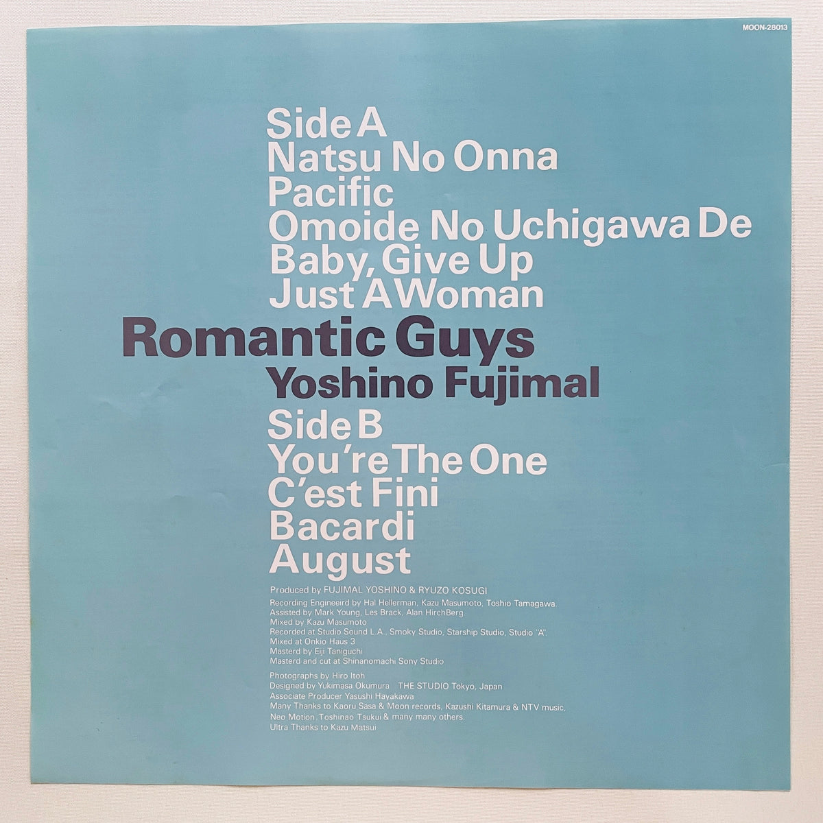 Fujimaru Yoshino – Romantic Guys (Original) - Portal Records