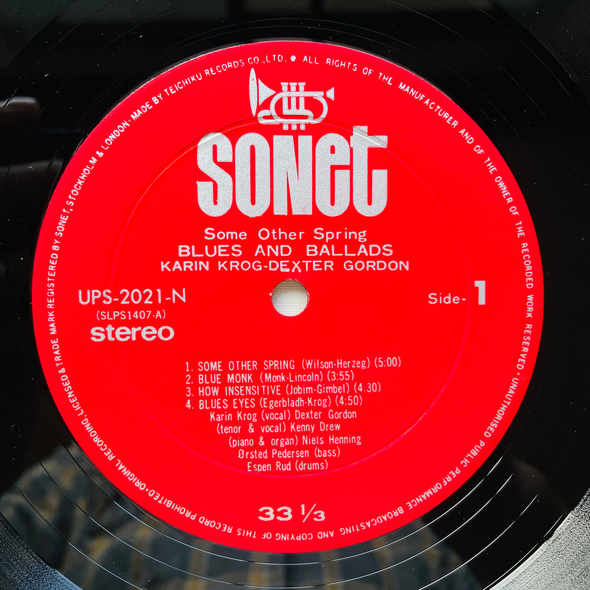 Karin Krog & Dexter Gordon – Some Other Spring, Blues And Ballads (Japanese Pressing) - Portal Records