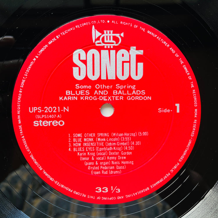 Karin Krog & Dexter Gordon – Some Other Spring, Blues And Ballads (Japanese Pressing) - Portal Records