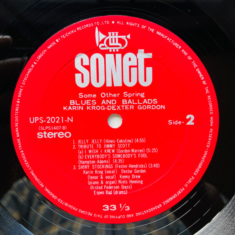 Karin Krog & Dexter Gordon – Some Other Spring, Blues And Ballads (Japanese Pressing) - Portal Records
