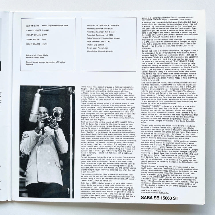Nathan Davis – The Hip Walk (Speaker Corner Audiophile Reissue) - Portal Records