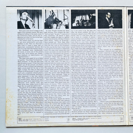 Dave Brubeck – At Carnegie Hall (Japanese Pressing, Promo)