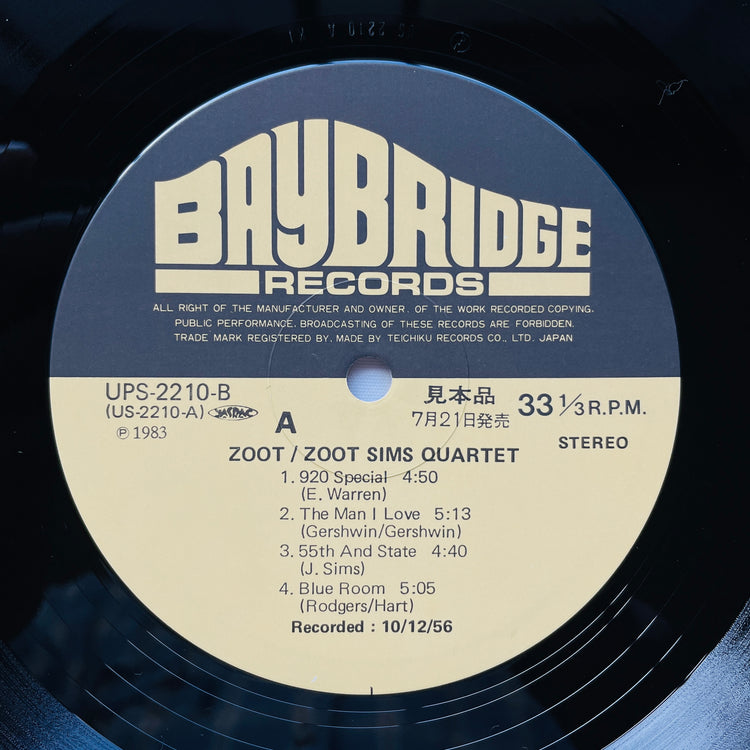 Zoot Sims – Zoot (Japanese Pressing, Promo)
