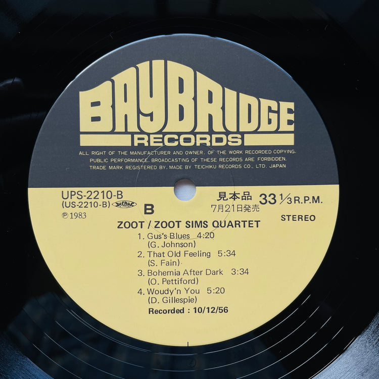Zoot Sims – Zoot (Japanese Pressing, Promo)