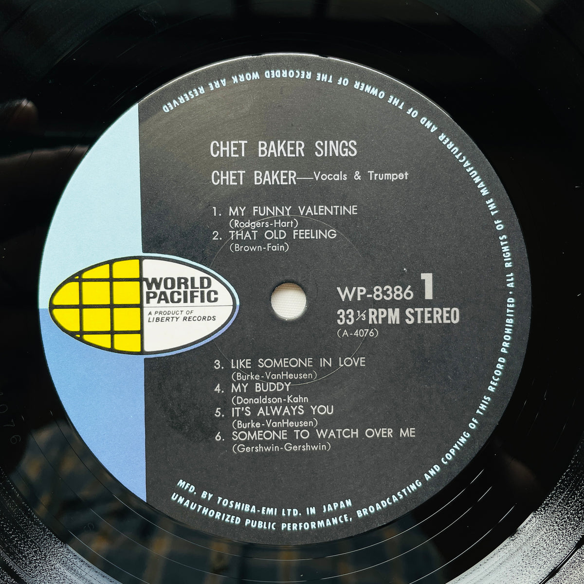 Chet Baker – Chet Baker Sings (Japanese Pressing, Stereo)