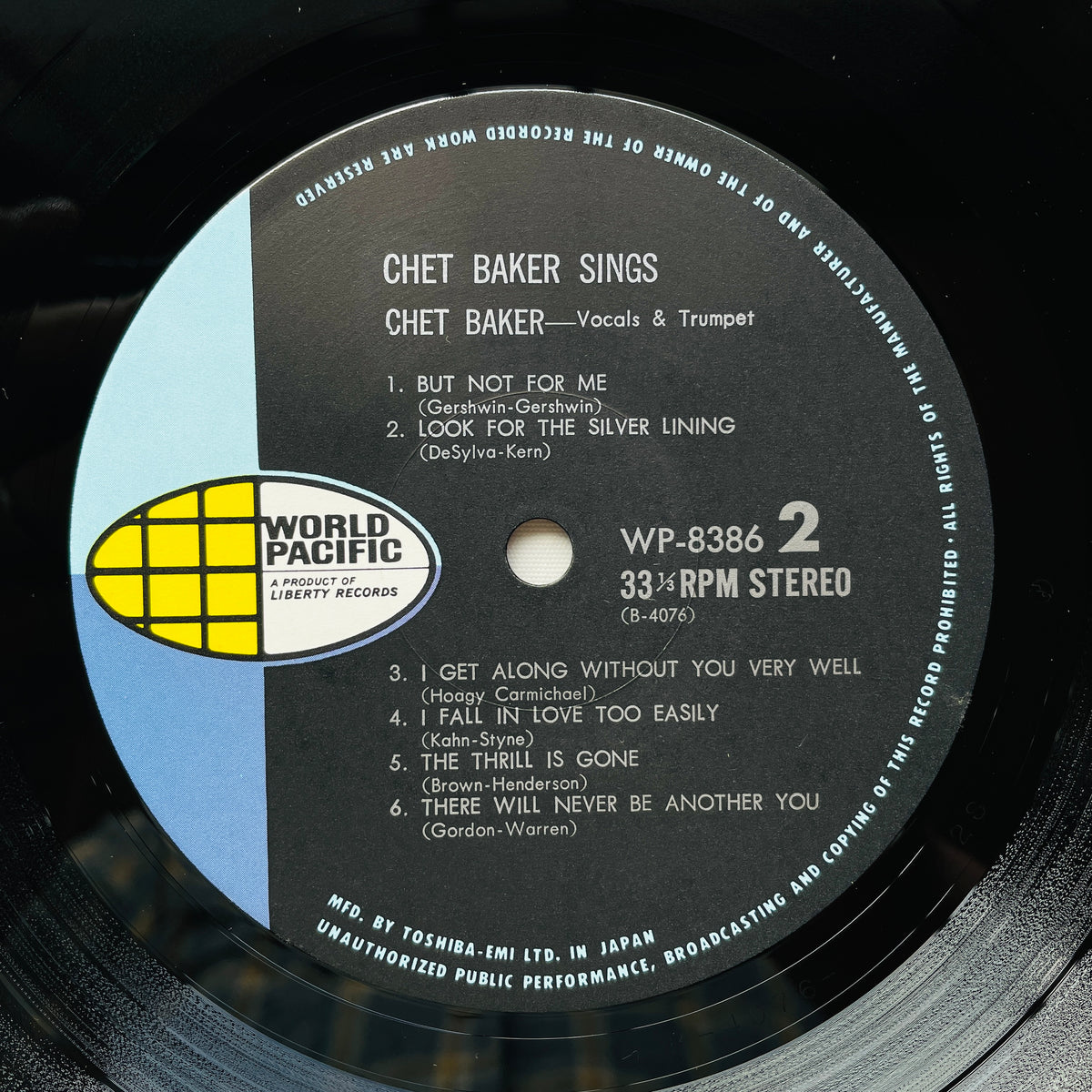 Chet Baker – Chet Baker Sings (Japanese Pressing, Stereo)