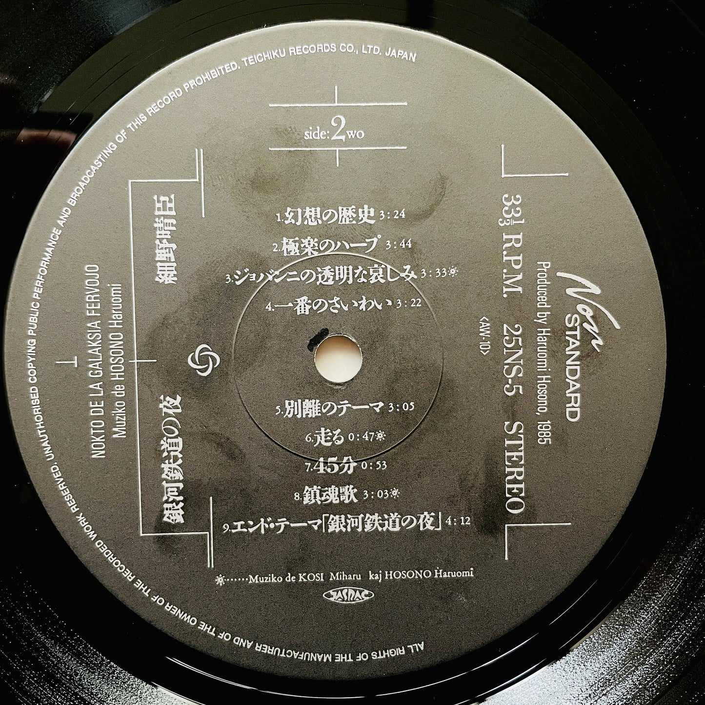 Haruomi Hosono - Night On The Galactic Railroad Soundtrack (Original)