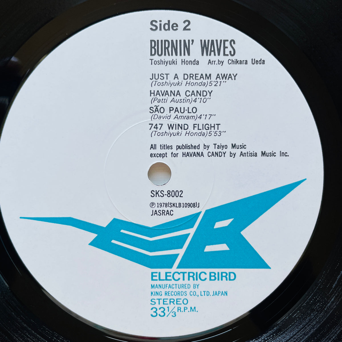 Toshiyuki Honda – Burnin' Waves (Original) - Portal Records