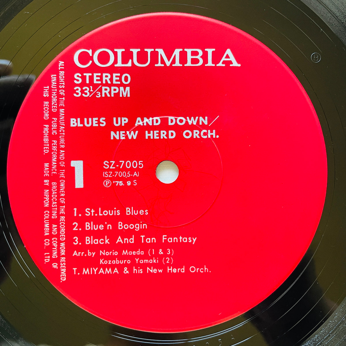 Toshiyuki Miyama & The New Herd – Blues Up and Down (Original) - Portal Records