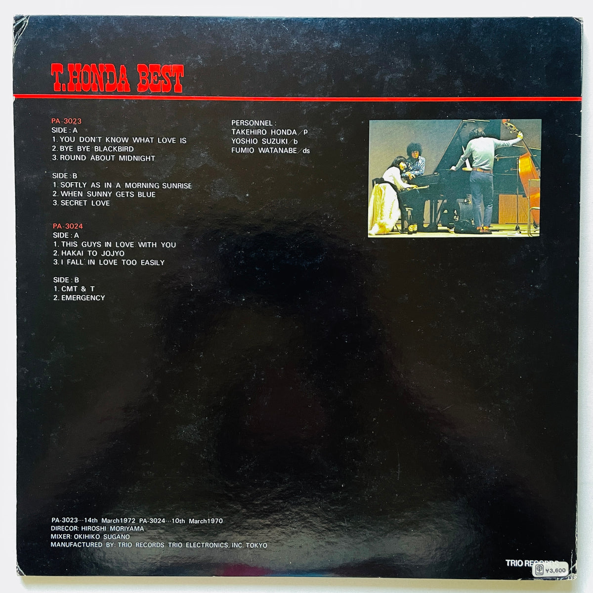 Takehiro Honda - T. Honda Best (Original) - Portal Records
