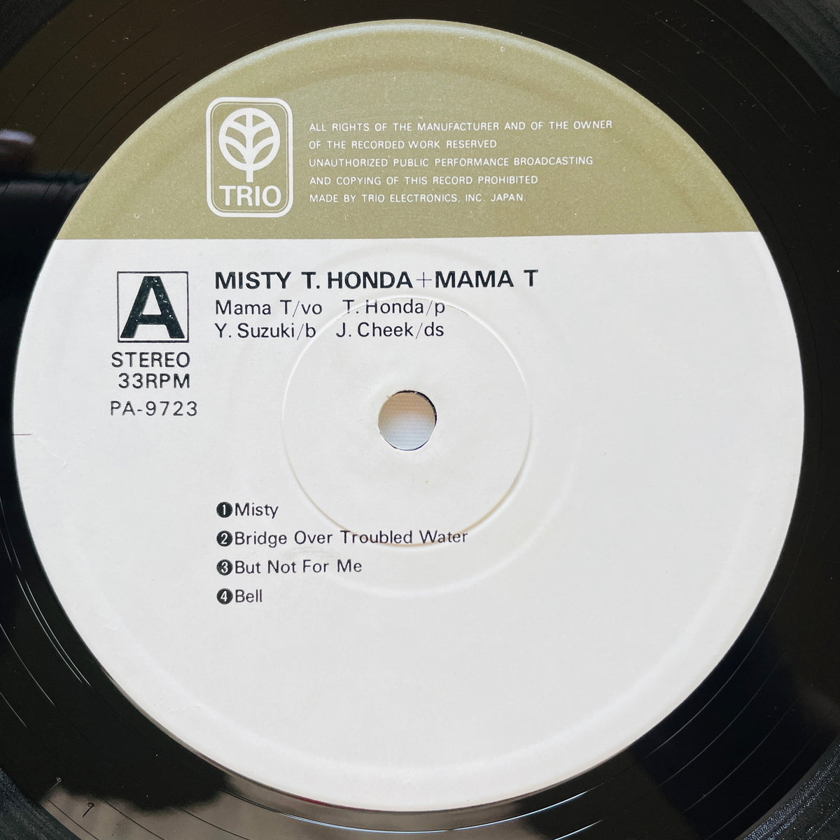 Takehiro Honda, Mama T. – Misty (2nd Pressing) - Portal Records