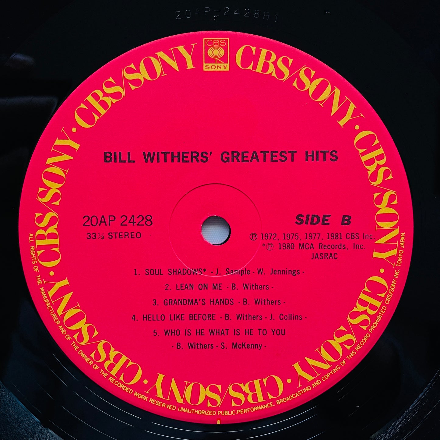 Bill Withers - Greatest Hits (Japanese Pressing)