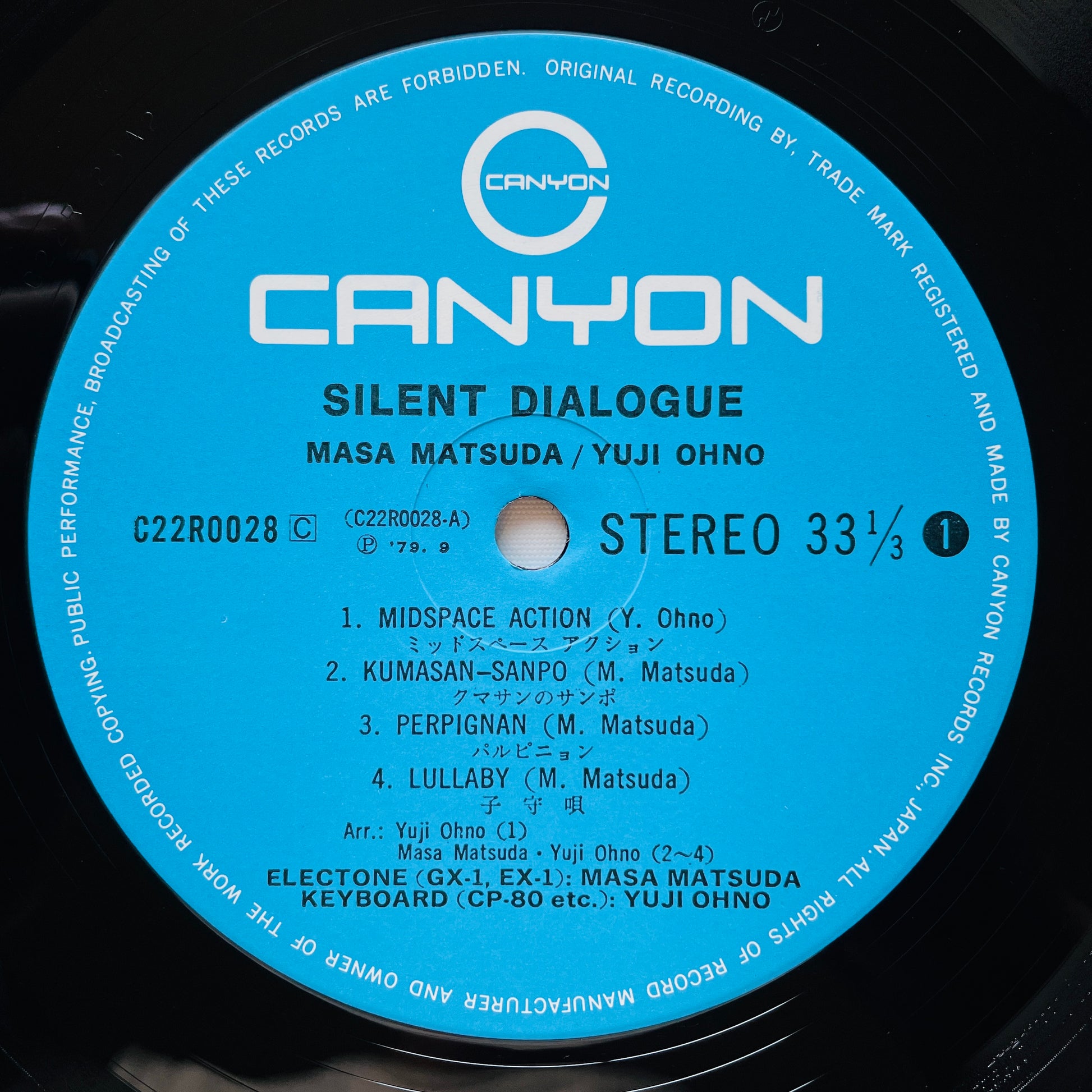 Masa Matsuda / Yuji Ohno – Silent Dialogue (Original) - Portal Records