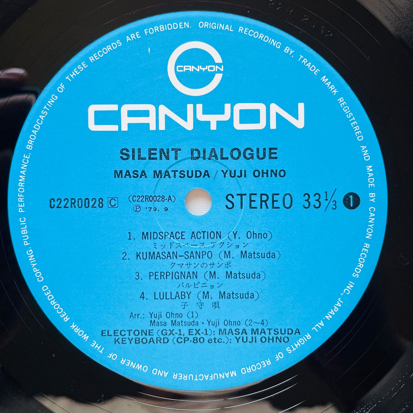 Masa Matsuda / Yuji Ohno – Silent Dialogue (Original) - Portal Records