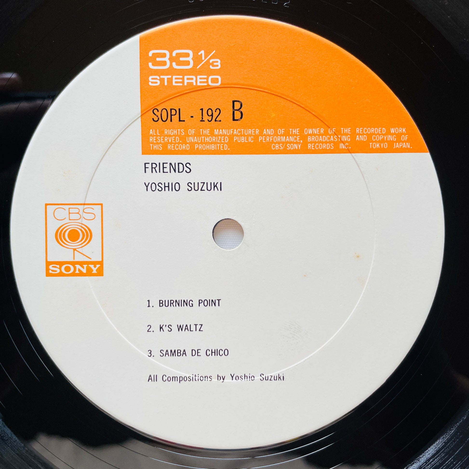 Yoshio Suzuki – Friends (Original) - Portal Records