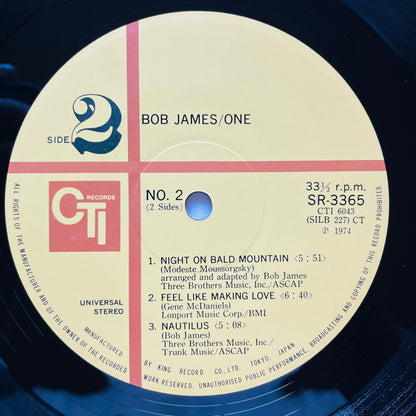 Bob James - One (Japanese 1st Pressing) - Portal Records