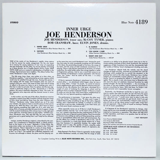 Joe Henderson - Inner Urge (Reissue) - Portal Records