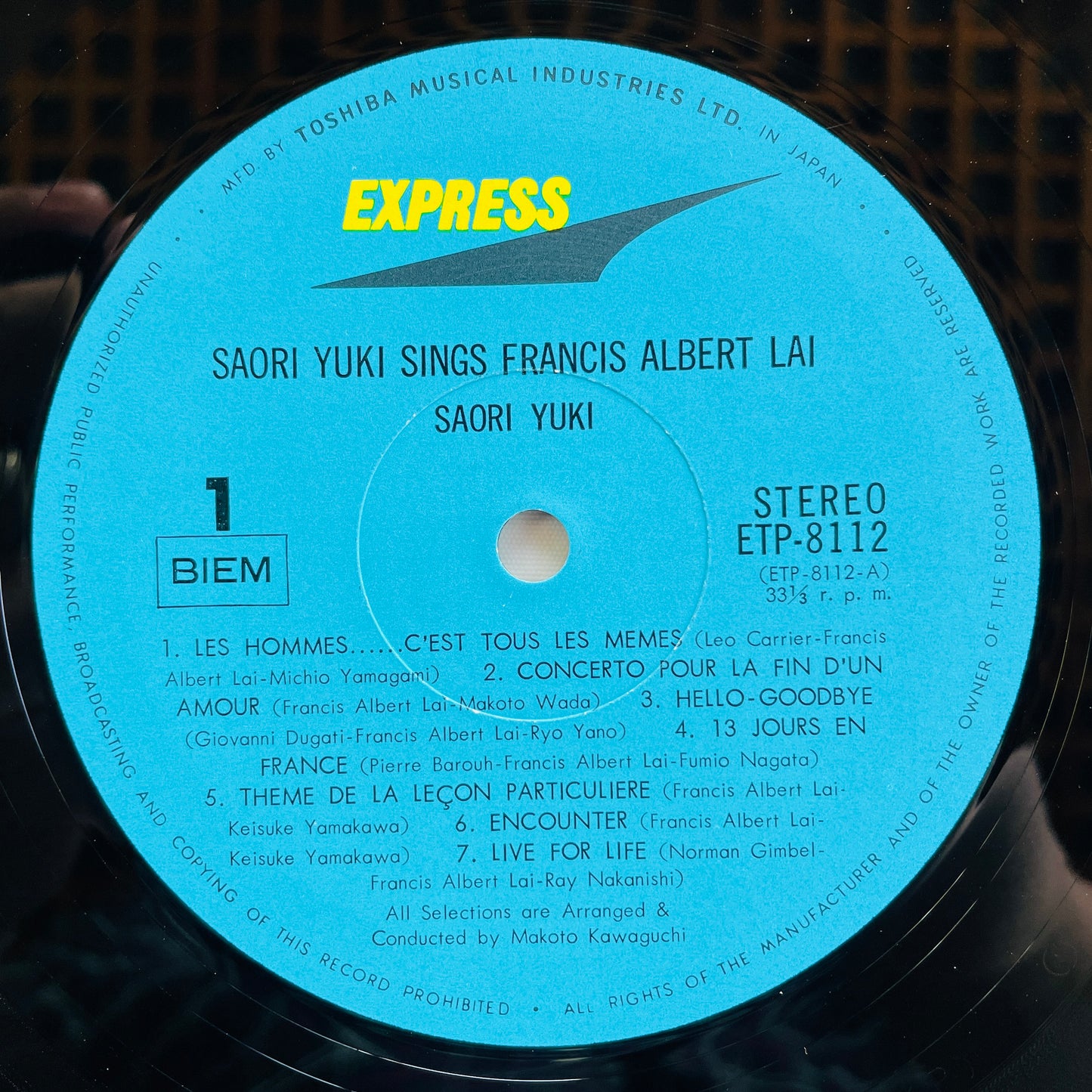 Saori Yuki - Sings Francis Lai (Original) - Portal Records