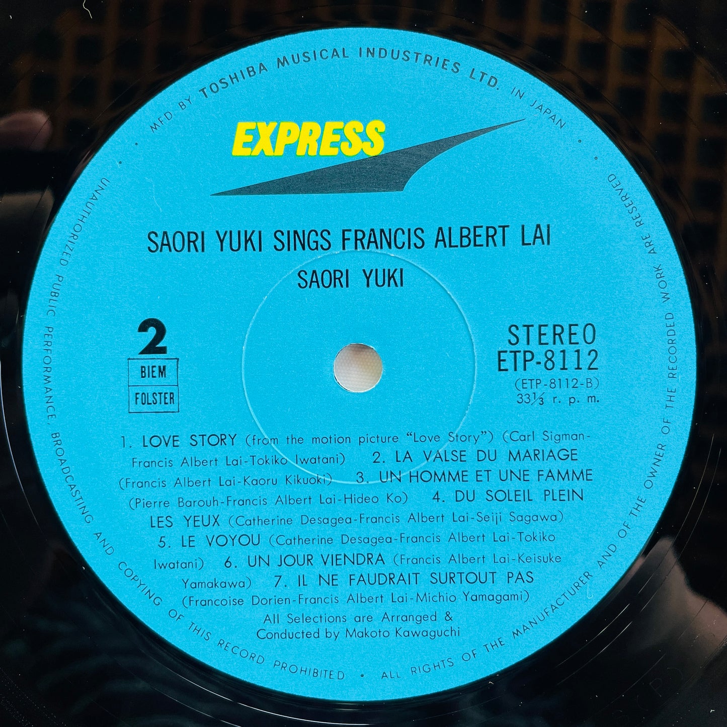 Saori Yuki - Sings Francis Lai (Original) - Portal Records