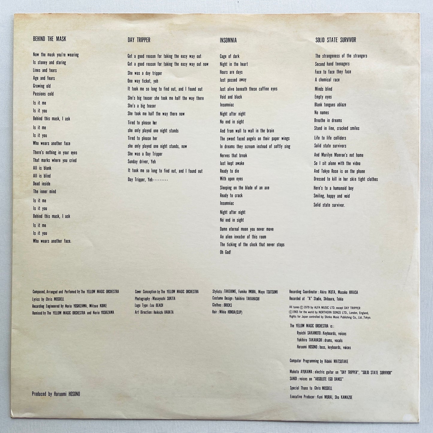 Yellow Magic Orchestra - Solid State Survivor (Red Labels) - Portal Records