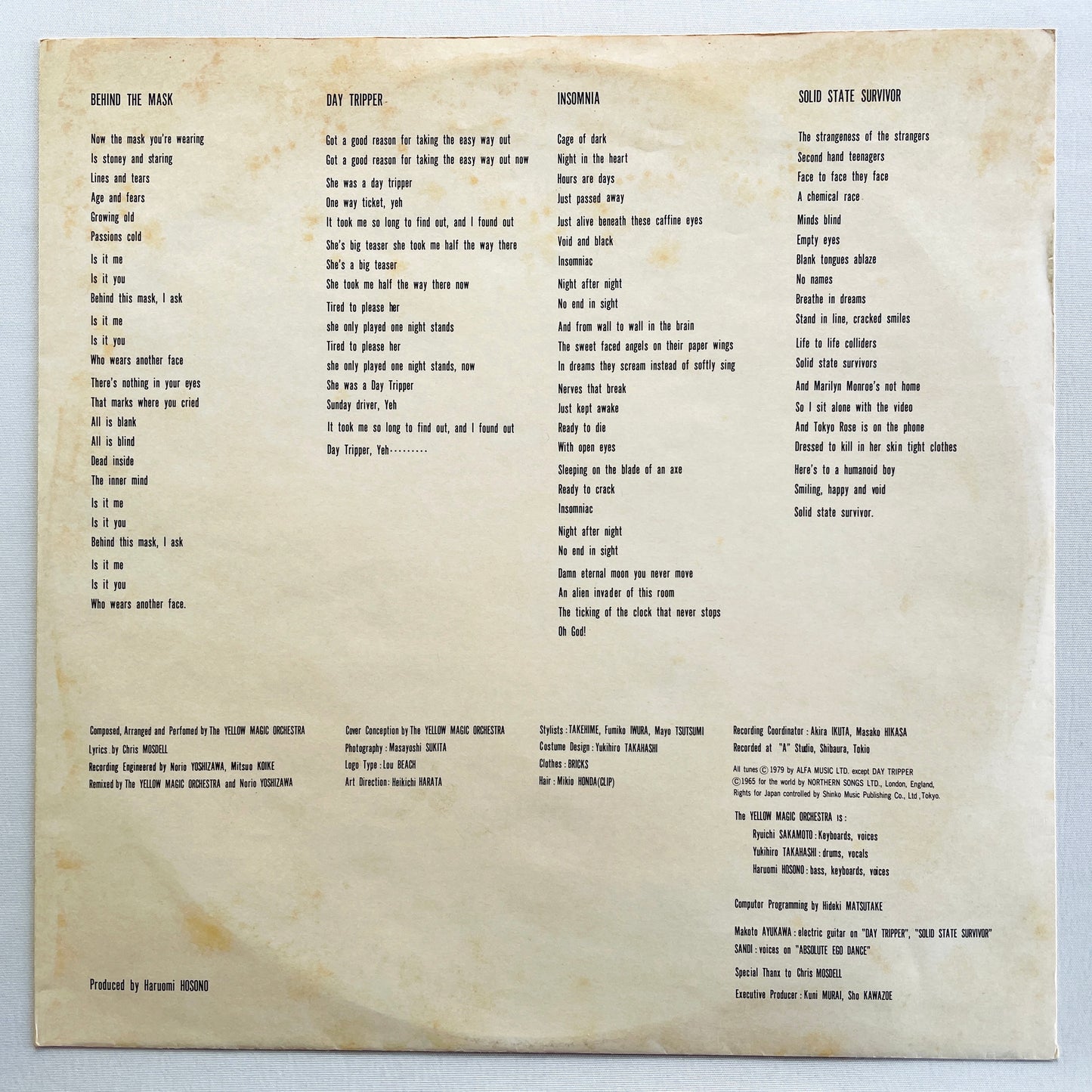 Yellow Magic Orchestra - Solid State Survivor (Yellow Obi) - Portal Records
