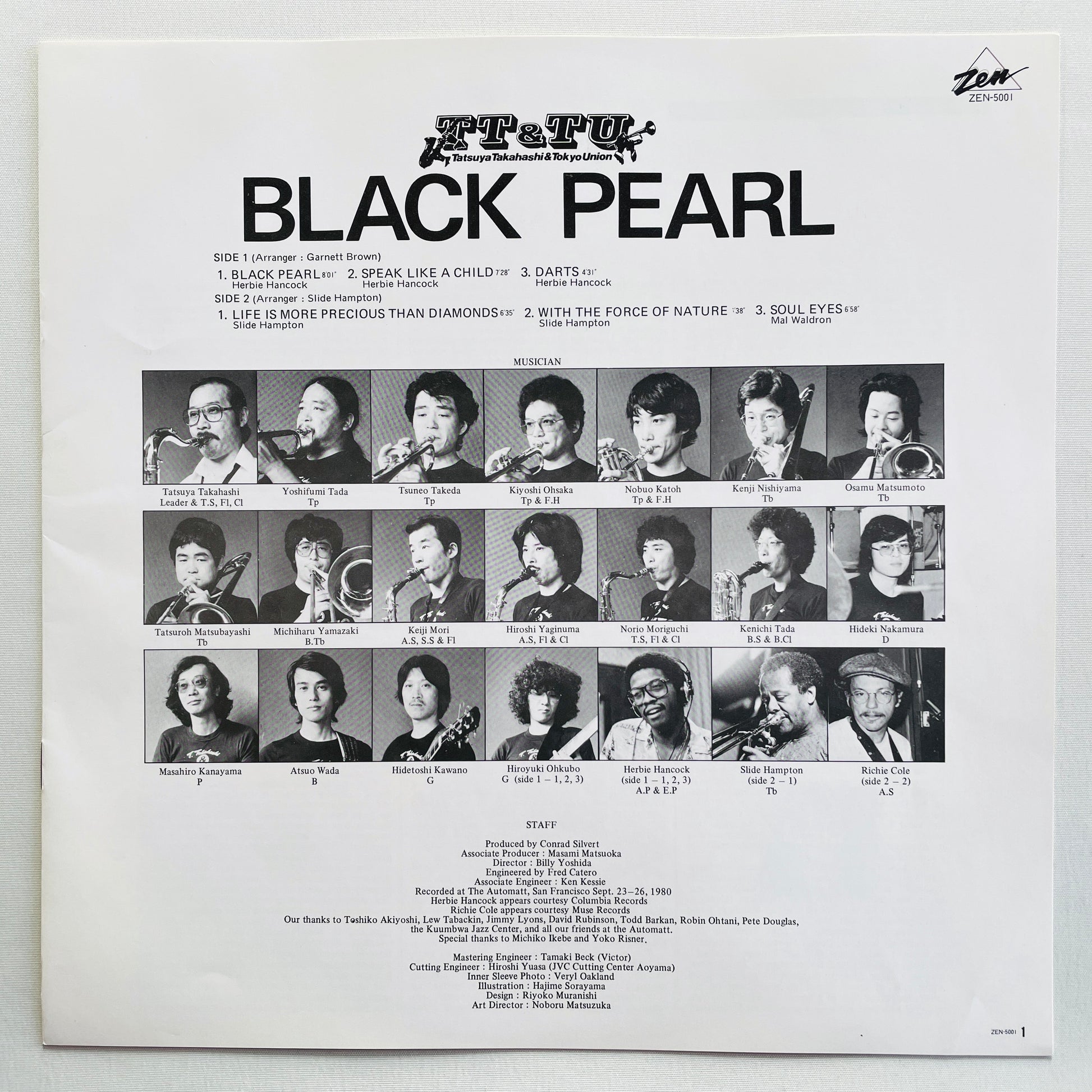 Tatsuya Takahashi & Tokyo Union – Black Pearl (Original) - Portal Records