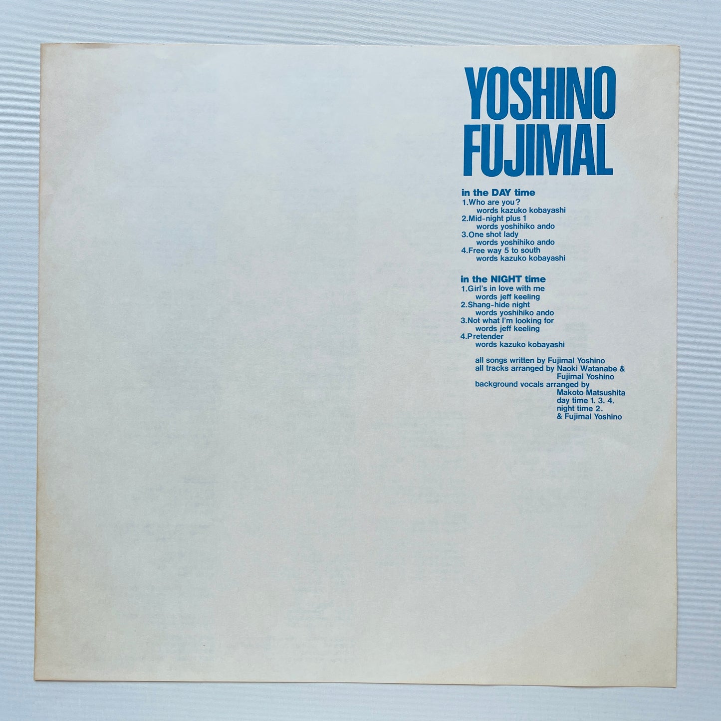 Yoshino Fujimal - Self Titled (Original)