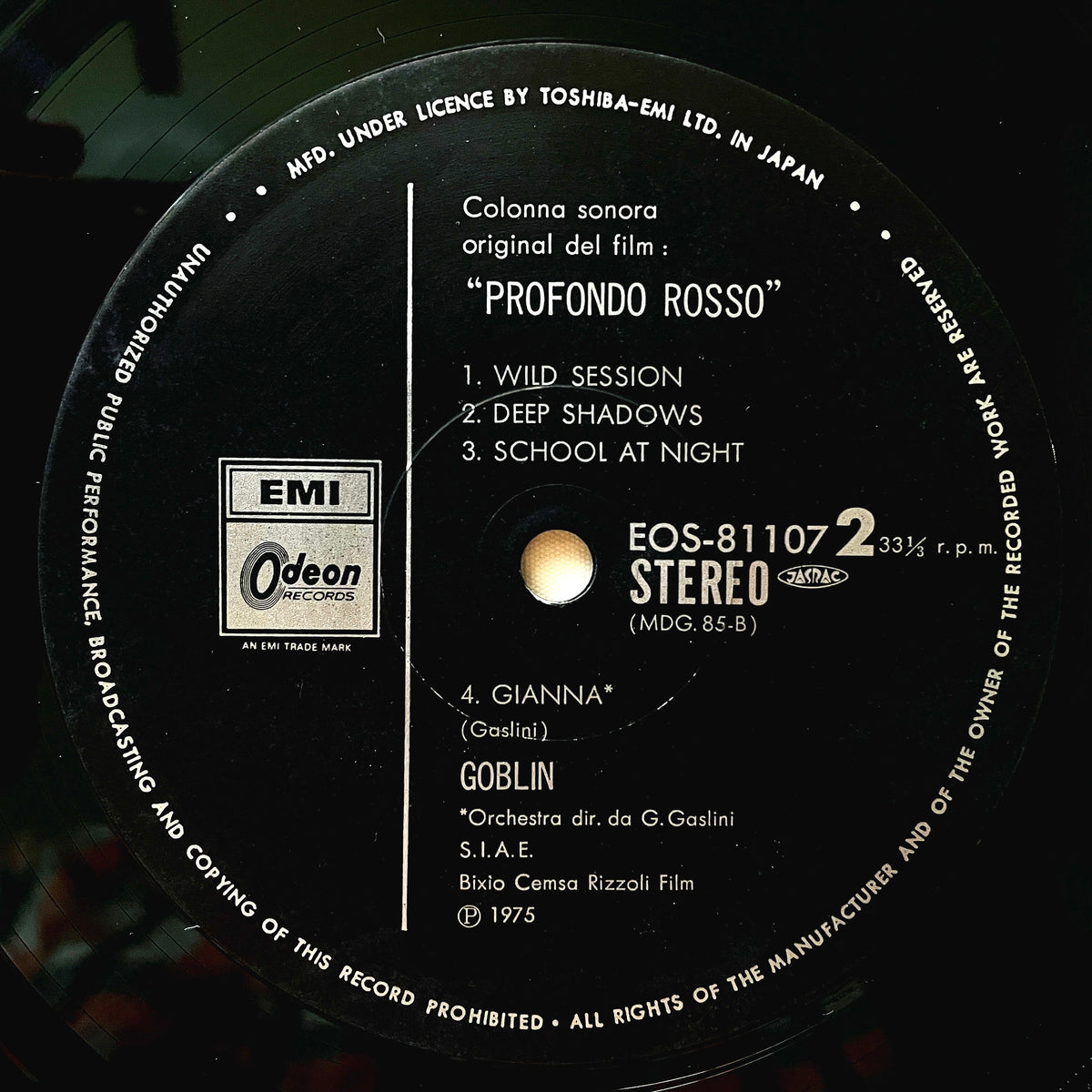 Goblin ‎– Profondo Rosso (Suspiria Part 2) - Portal Records