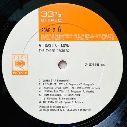 The Three Degrees – A Toast Of Love (Original Press)