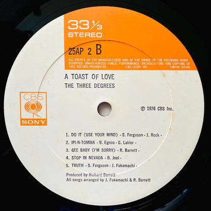 The Three Degrees – A Toast Of Love (Original Press)