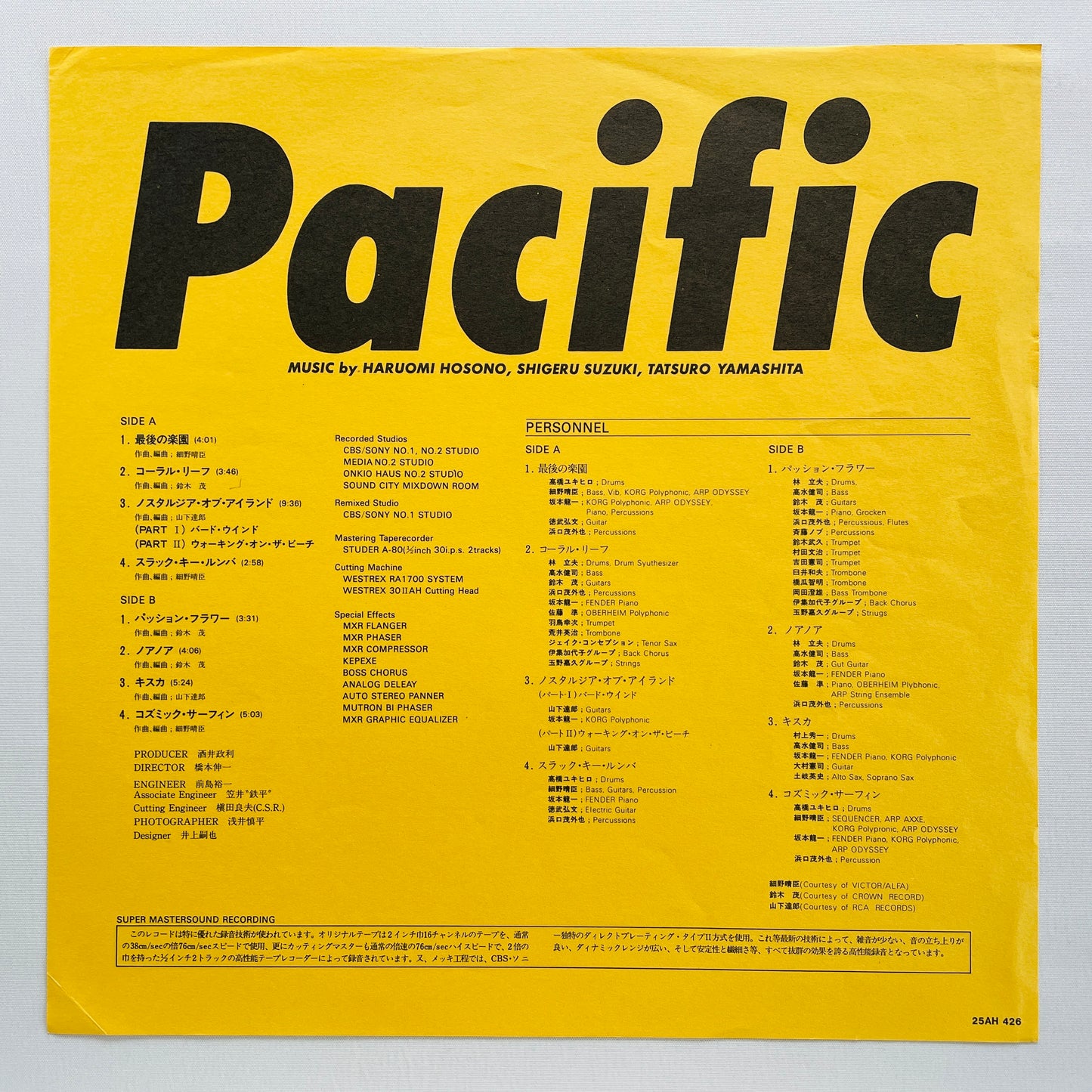 Haruomi Hosono, Shigeru Suzuki, Tatsuro Yamashita – Pacific (Original)