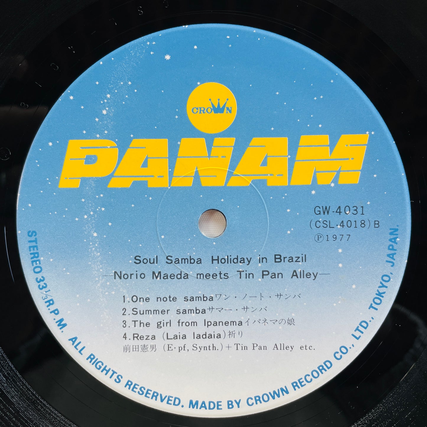 Norio Maeda Meets Tin Pan Alley – Soul Samba / Holiday In Brazil (Original)