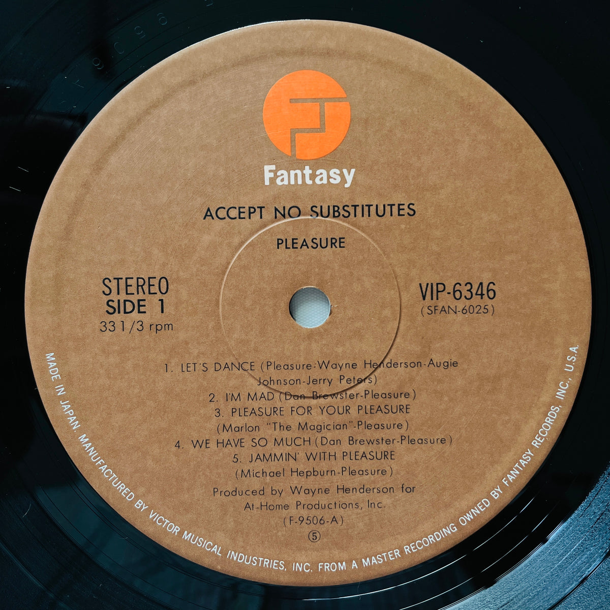 Pleasure – Accept No Substitutes (Japanese Press) - Portal Records
