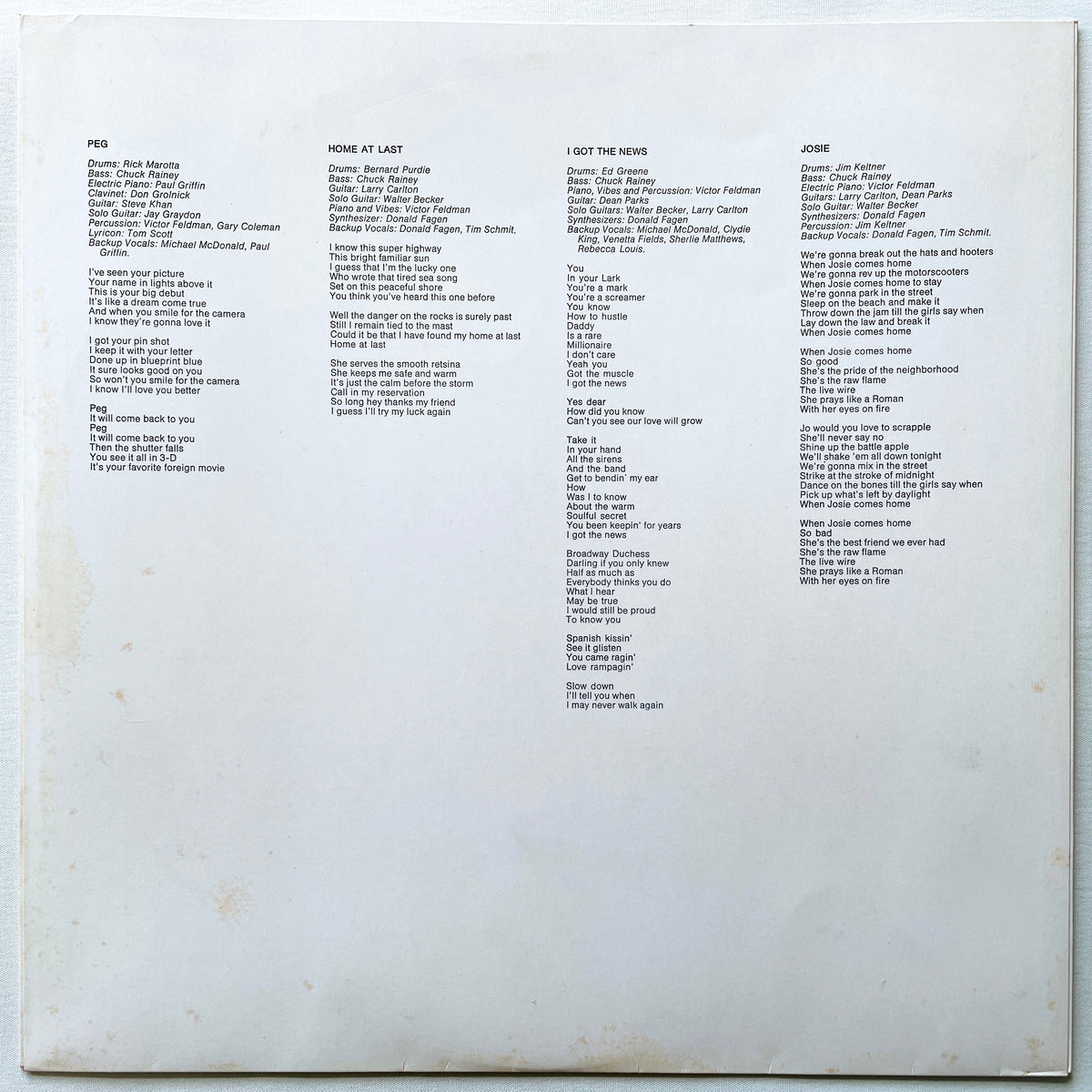 Steely Dan - Aja (Japanese Press) - Portal Records