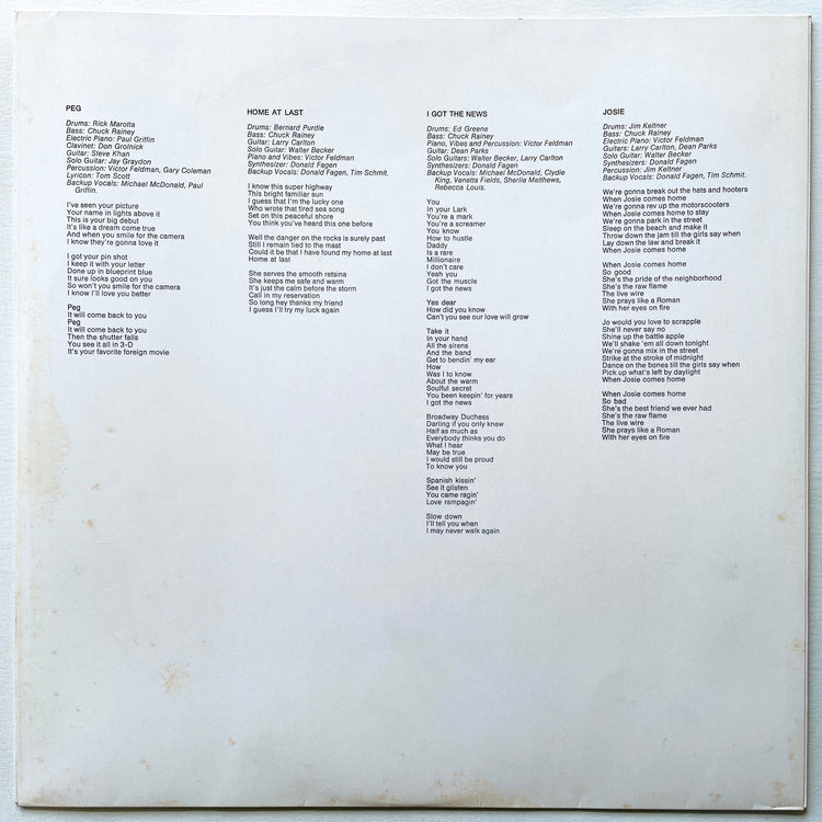 Steely Dan - Aja (Japanese Press) - Portal Records
