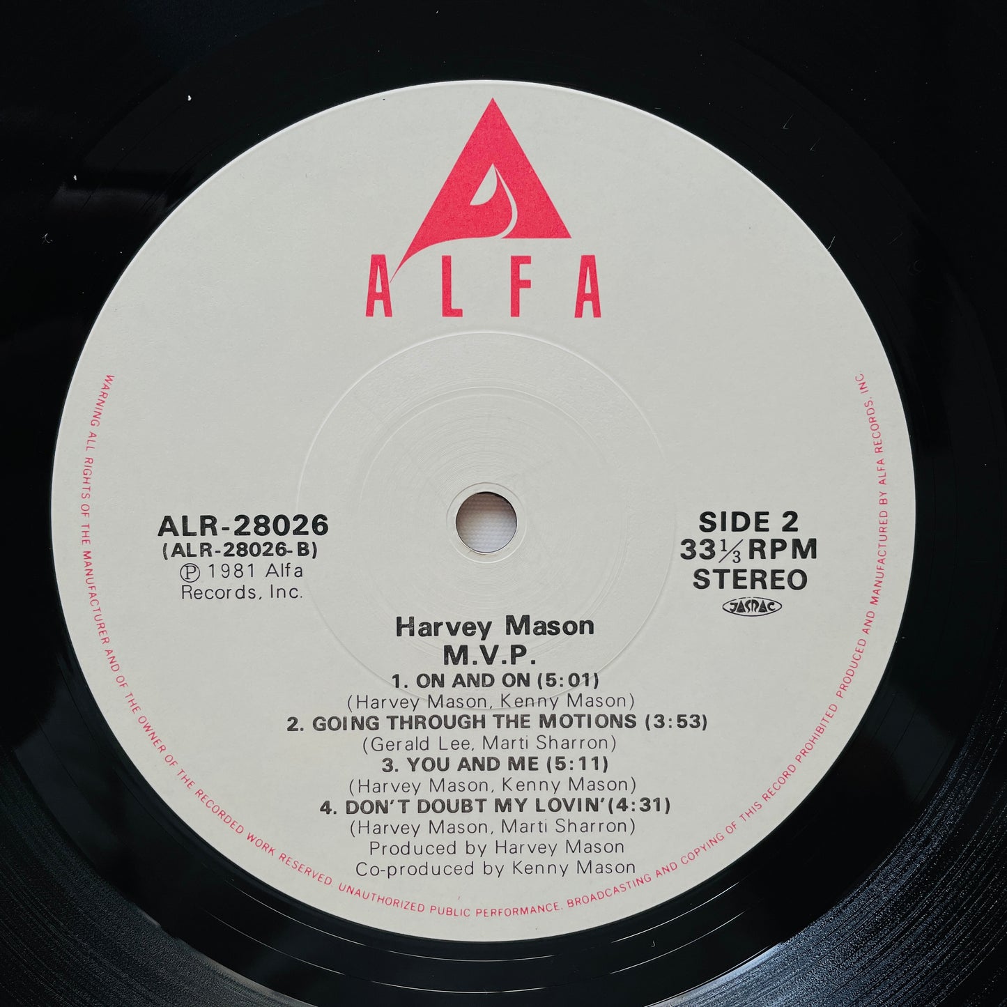 Harvey Mason – M.V.P. (Japanese Pressing)