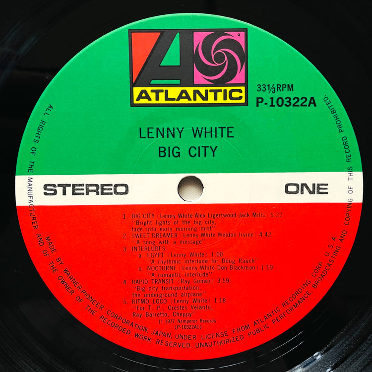 Lenny White – Big City (Japanese Press) - Portal Records