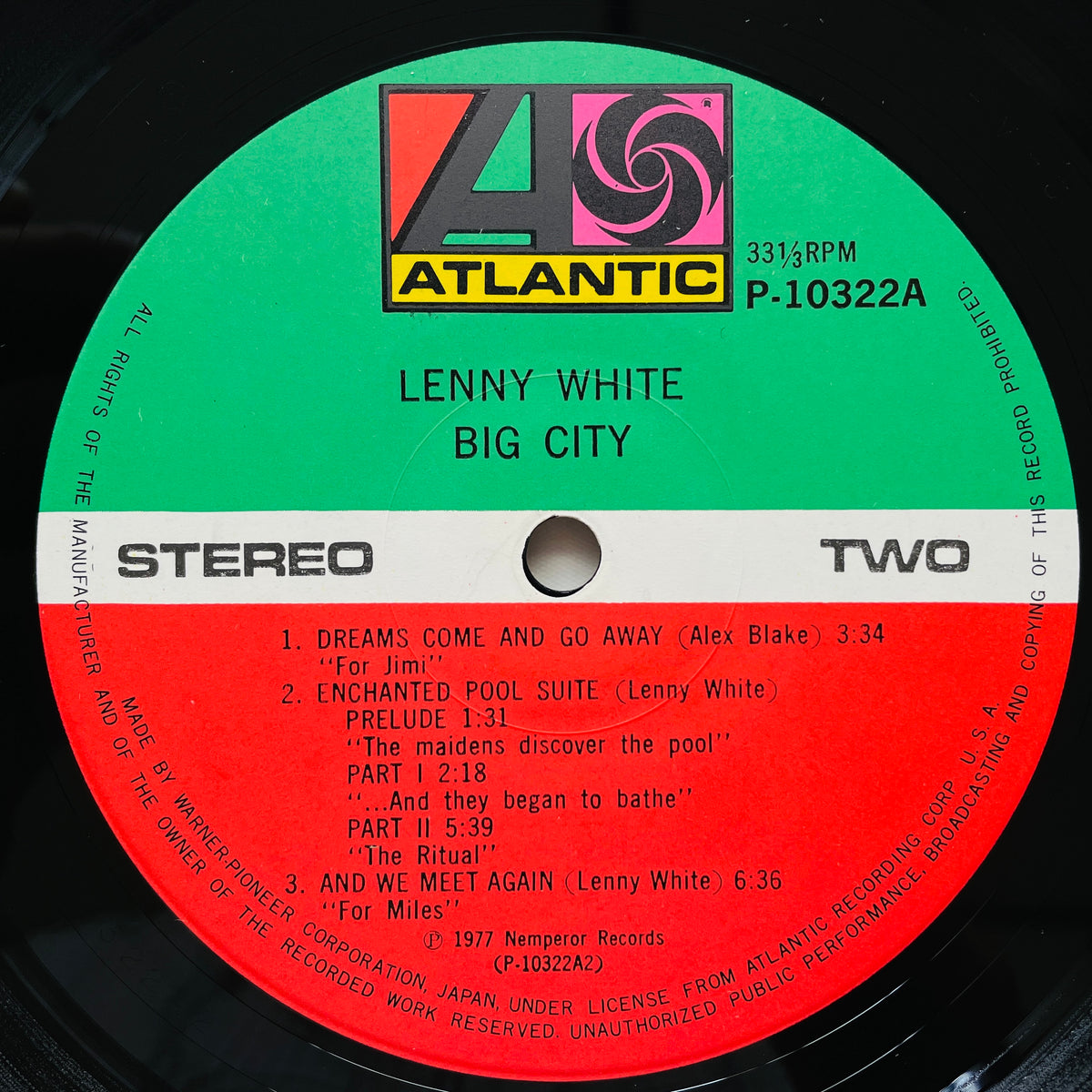 Lenny White – Big City (Japanese Press) - Portal Records