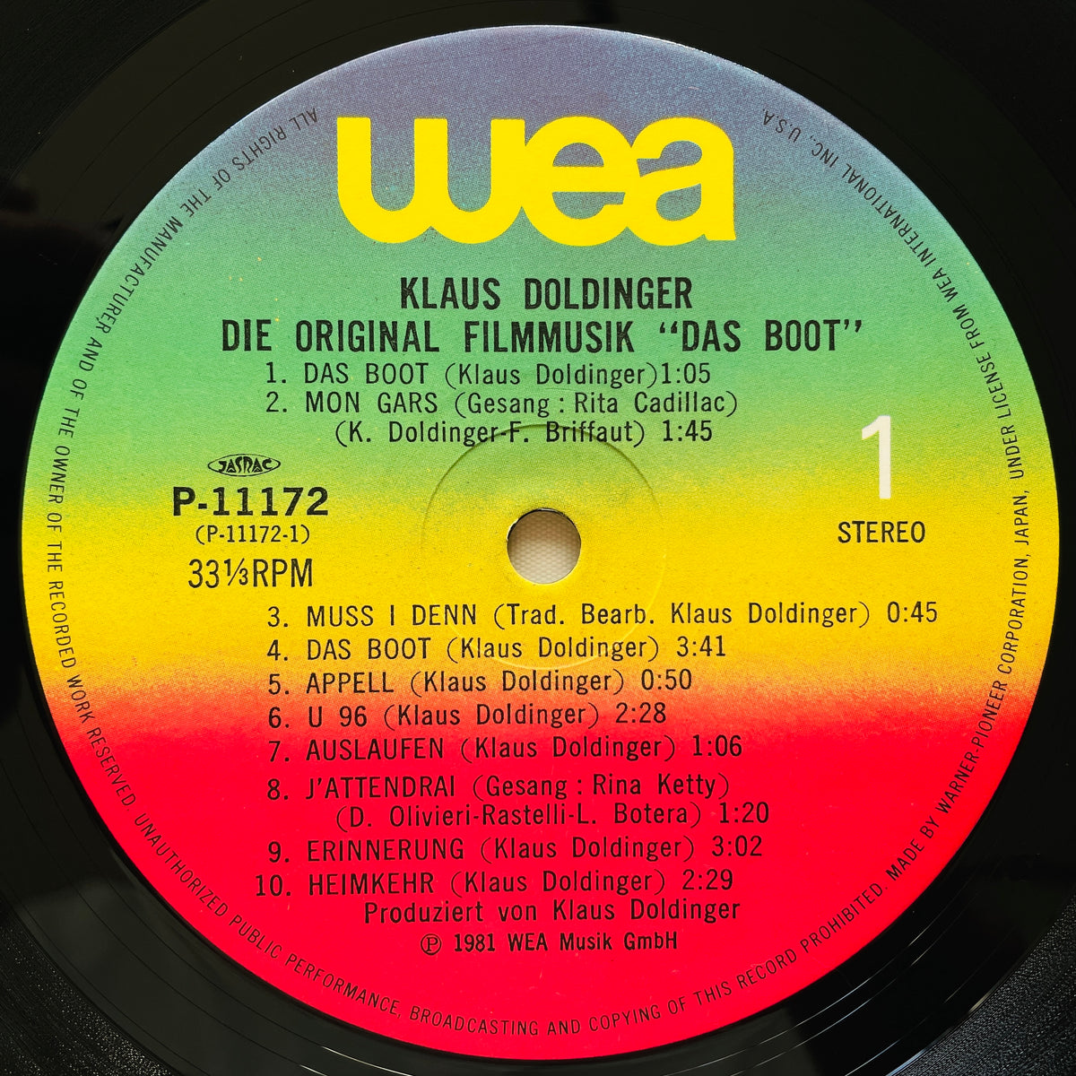Klaus Doldinger – Original Soundtrack "Das Boot" (Japanese Press) - Portal Records