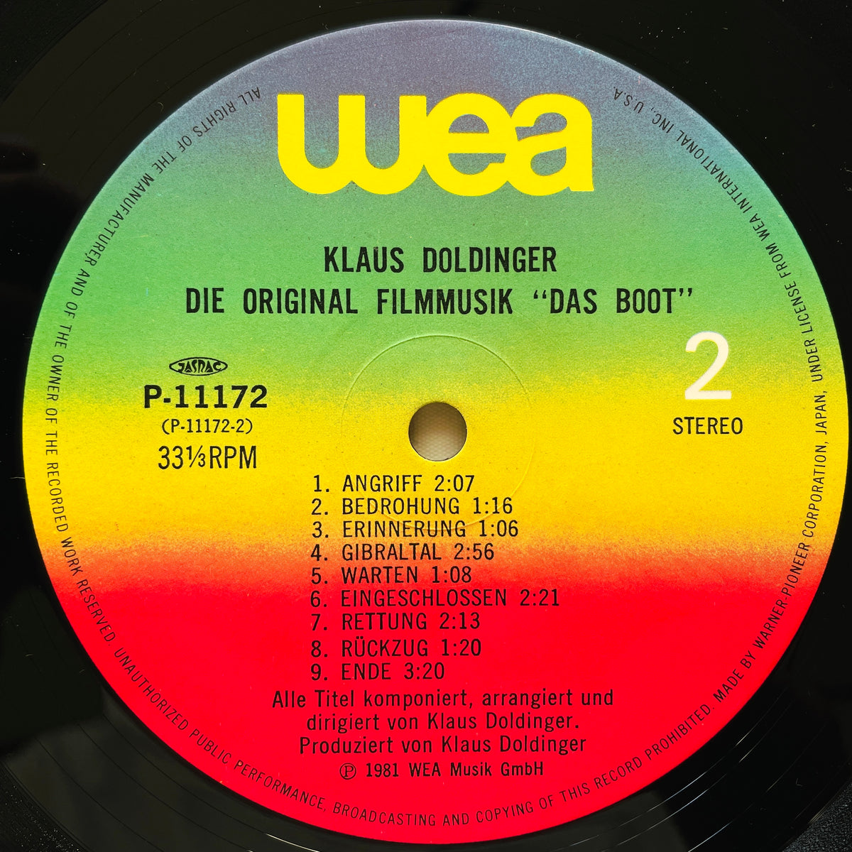 Klaus Doldinger – Original Soundtrack "Das Boot" (Japanese Press) - Portal Records