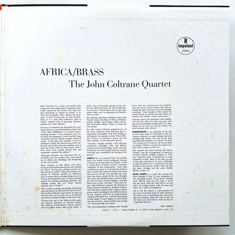 John Coltrane – Africa / Brass (Japanese Press) - Portal Records