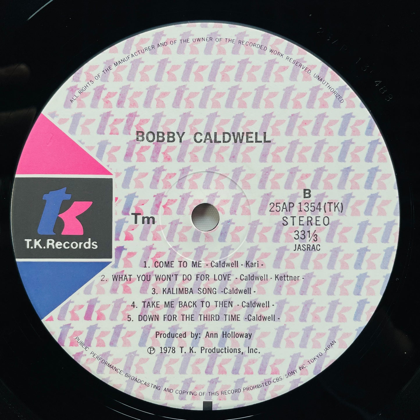 Bobby Caldwell - Self Titled (Japanese Pressing)