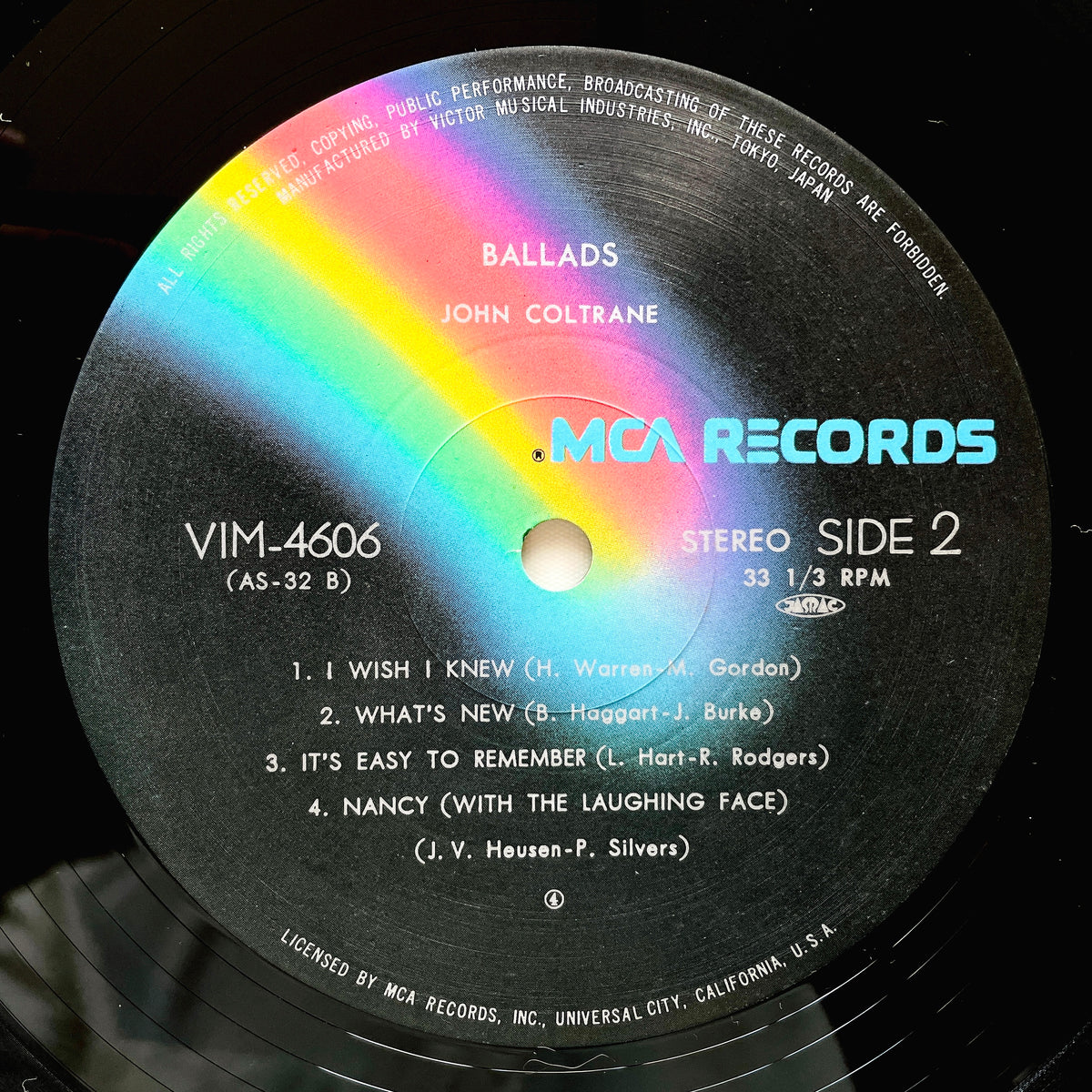 John Coltrane - Ballads (Japanese Press) - Portal Records