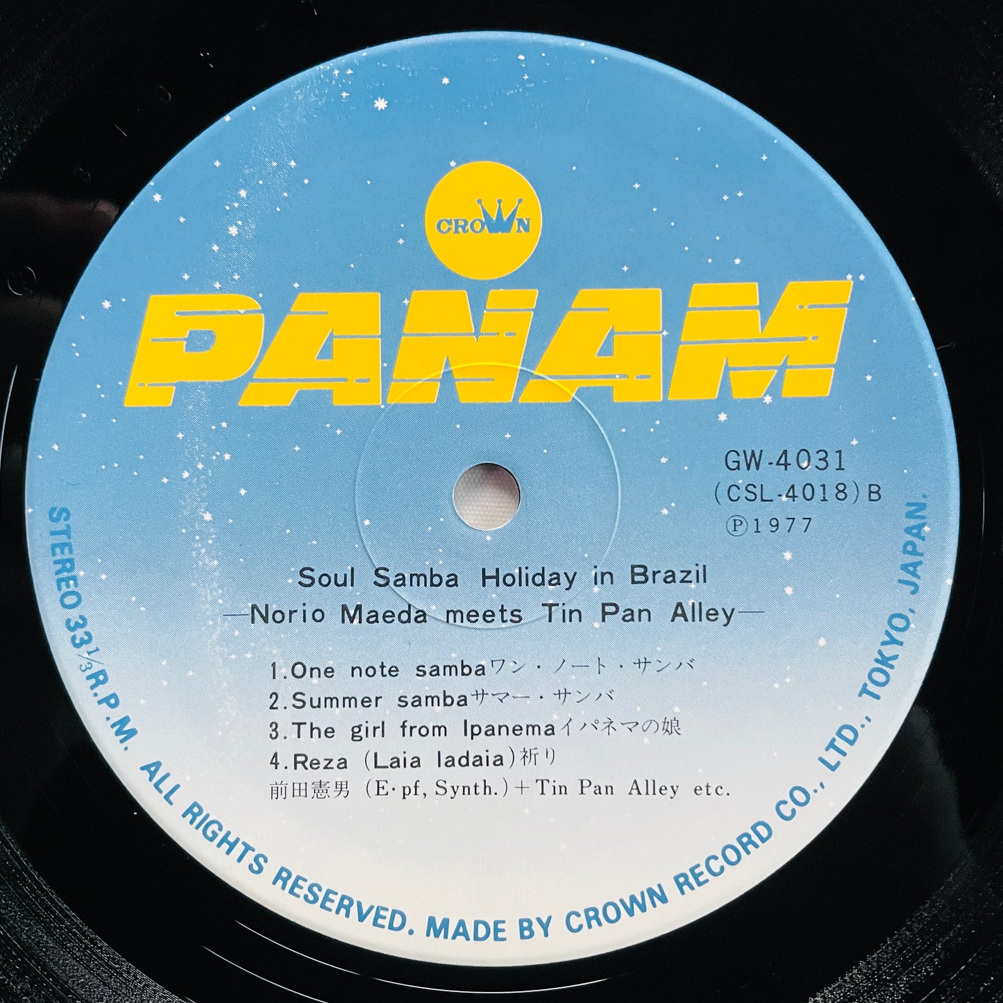 Norio Maeda Meets Tin Pan Alley – Soul Samba / Holiday In Brazil (Original)