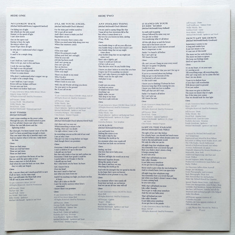 Michael McDonald – No Lookin' Back (Japanese Press) - Portal Records