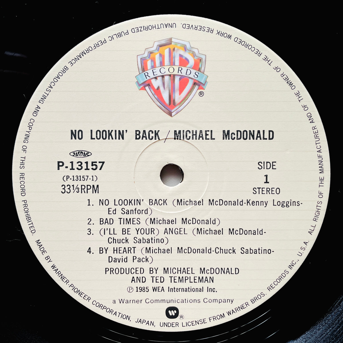 Michael McDonald – No Lookin' Back (Japanese Press) - Portal Records