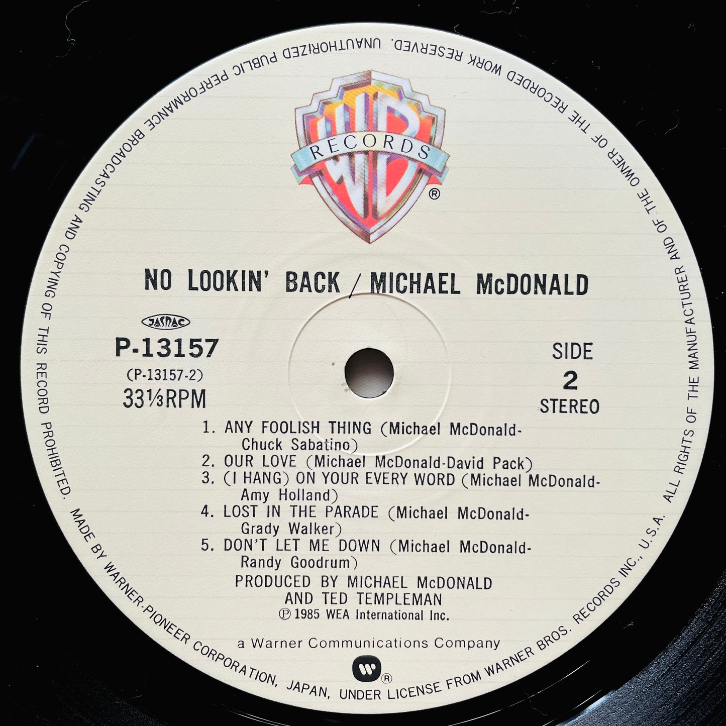 Michael McDonald – No Lookin' Back (Japanese Press)